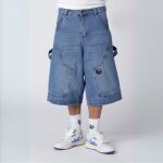 Carpenter Shorts Stonewashed Blue – Image 3