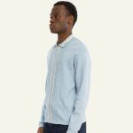Le cardigan bleu à manches longues – Image 4