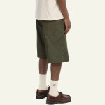 Raw green denim baggy shorts – Image 5