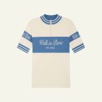Le maillot de cycliste en maille bleu
