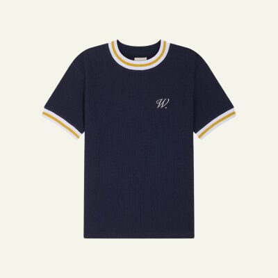 Le t-shirt en maille bleu