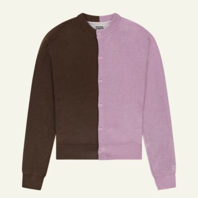 Duo Cardigan Light Pink/Brown