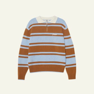 POLO EN MAILLE MARRON RUGBY