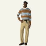 POLO EN MAILLE MARRON RUGBY – Image 3