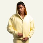 Two-Way Zip Hoodie Butter – Image 3