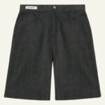 Japanese Raw Denim Shorts Black