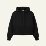 Two-Way Zip Hoodie Black