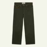 Raw green regular jeans