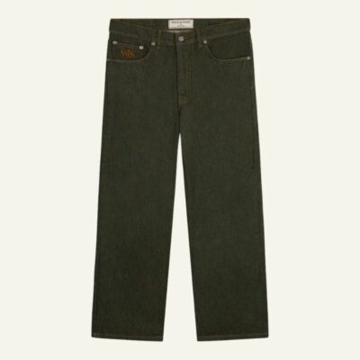 Raw green regular jeans