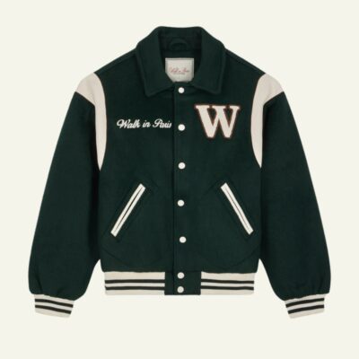 Varsity Jacket Green Wool
