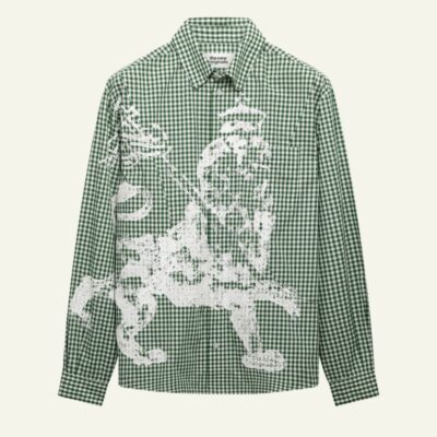 Lion Button Shirt Green