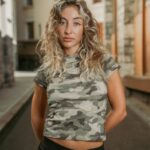 Camo Women Baby Tee uMD